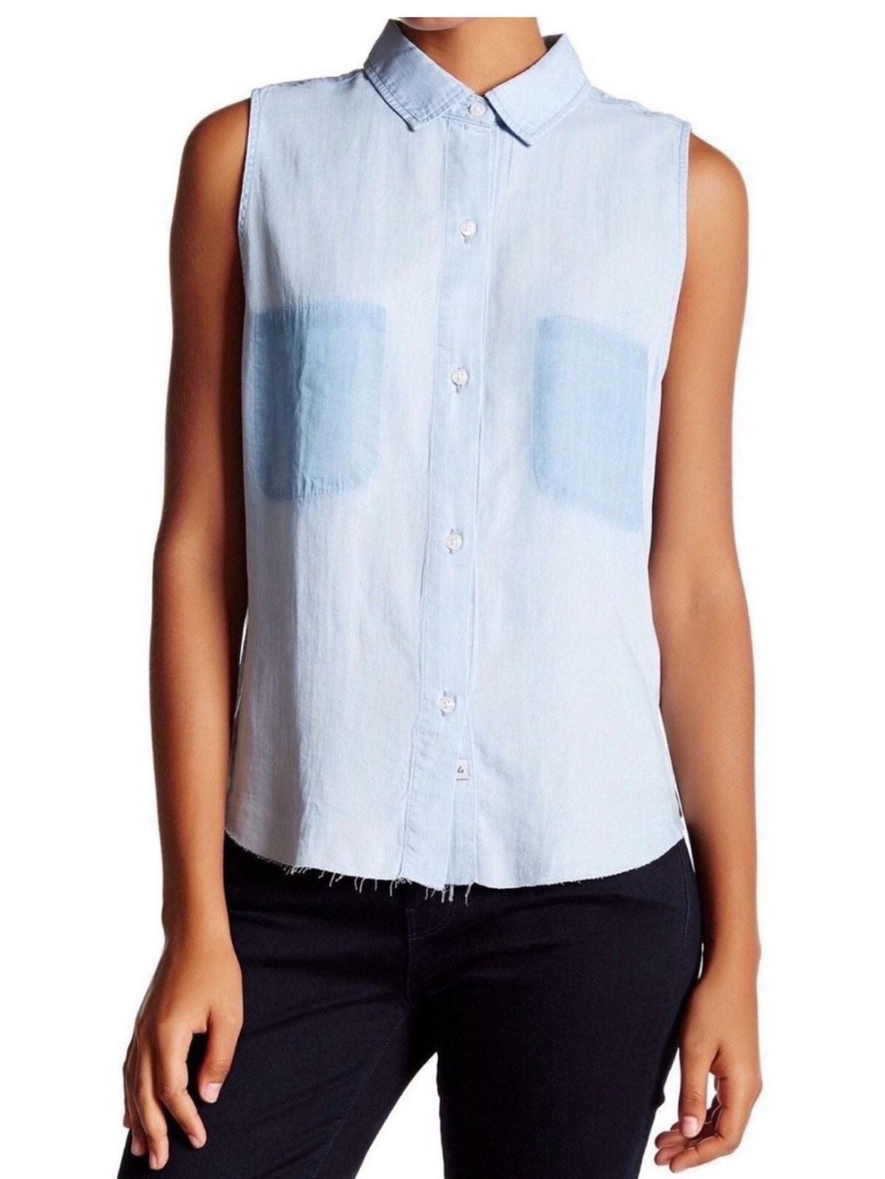 Rails Pale Blue Sleeveless
Button-Down coastal cowgirl
Shirt
